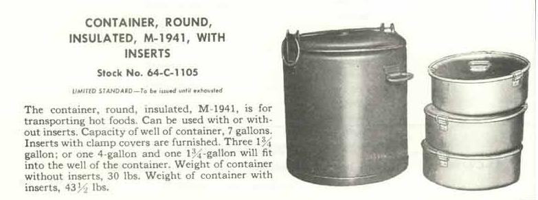 military mermite food container